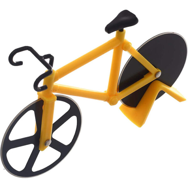 Stainless Steel Pizza Cutter With Plastic Body Bicycle Shape