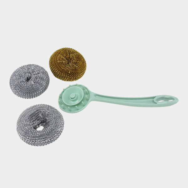 Utensil Brush, Set of 4, Plastic, 10 cm Diameter