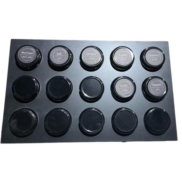 15 Pcs Spice Jars with - Round Glass Spice Jars with Labels , Minimalist Farmhouse Spice Labels Stickers, Bottles for Spice Rack