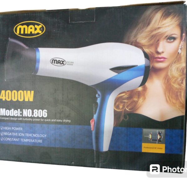 Wow, MAX Professional Hair Dryer 805, 4000 Watt