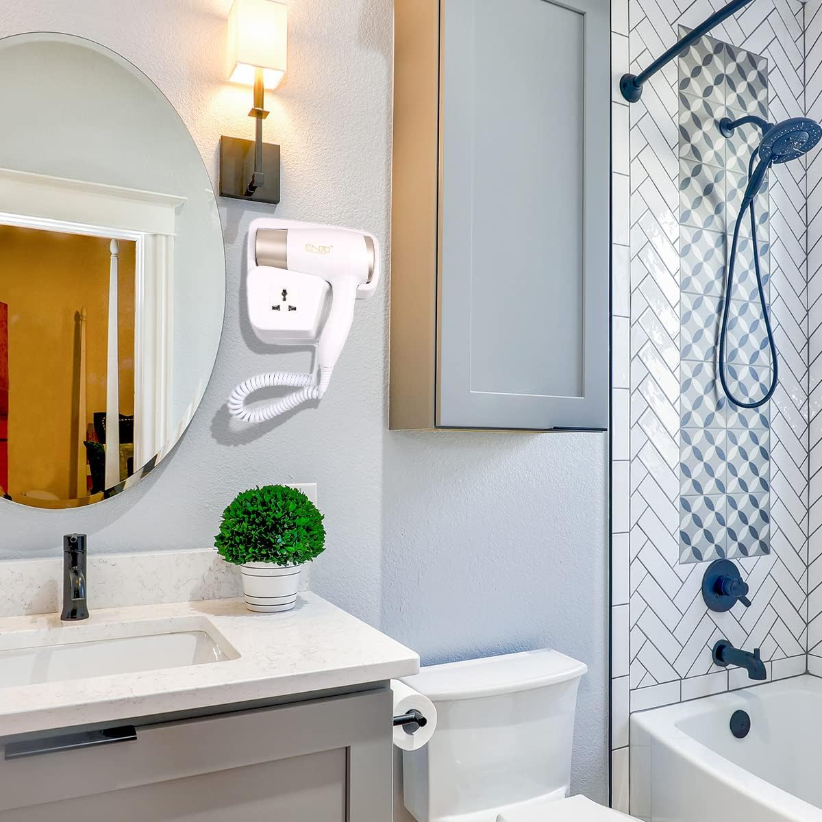 2024/11/6971312409826-G-1.jpg - Enzo Hair Dryer EN-6622
Luxury durable electrical wall mounted stand up hair dryer