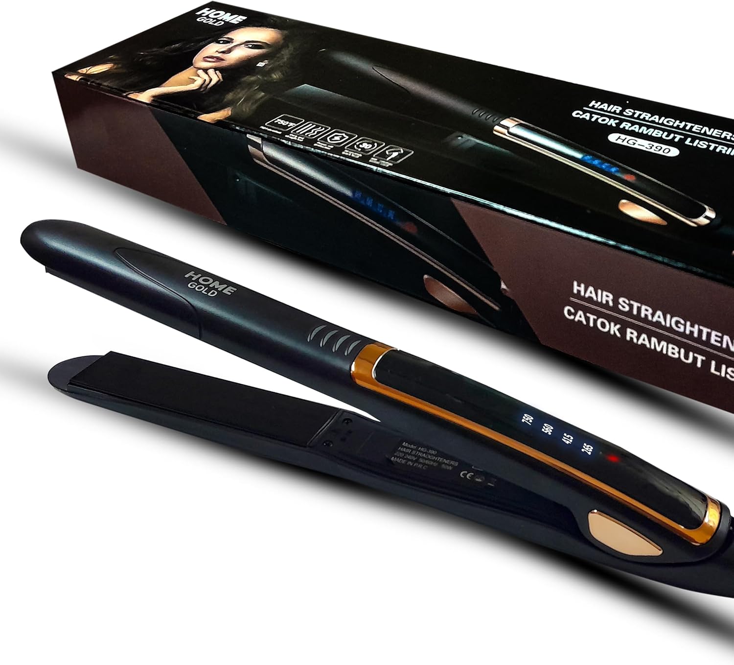 2024/11/6985261062193-G-1.jpg - Home Gold Hair Straightener HG-219
